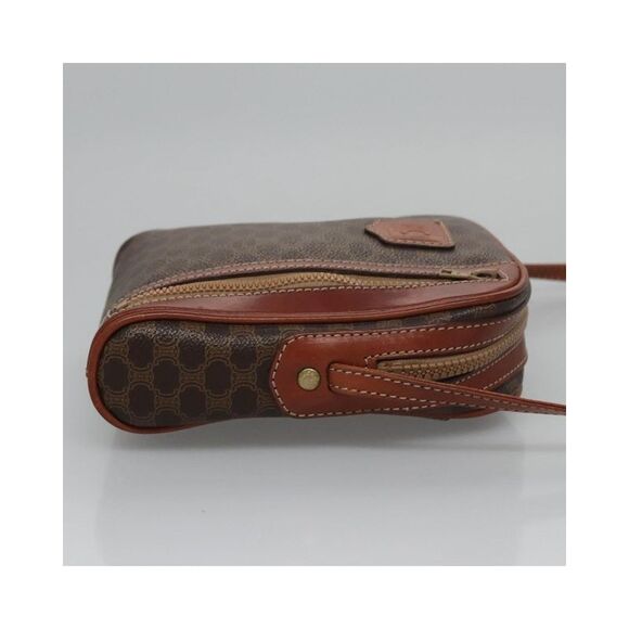 Pre Loved Celine Vintage Monogram Crossbody Bag Women Brown Shoulder Bags - Picture 4 of 8